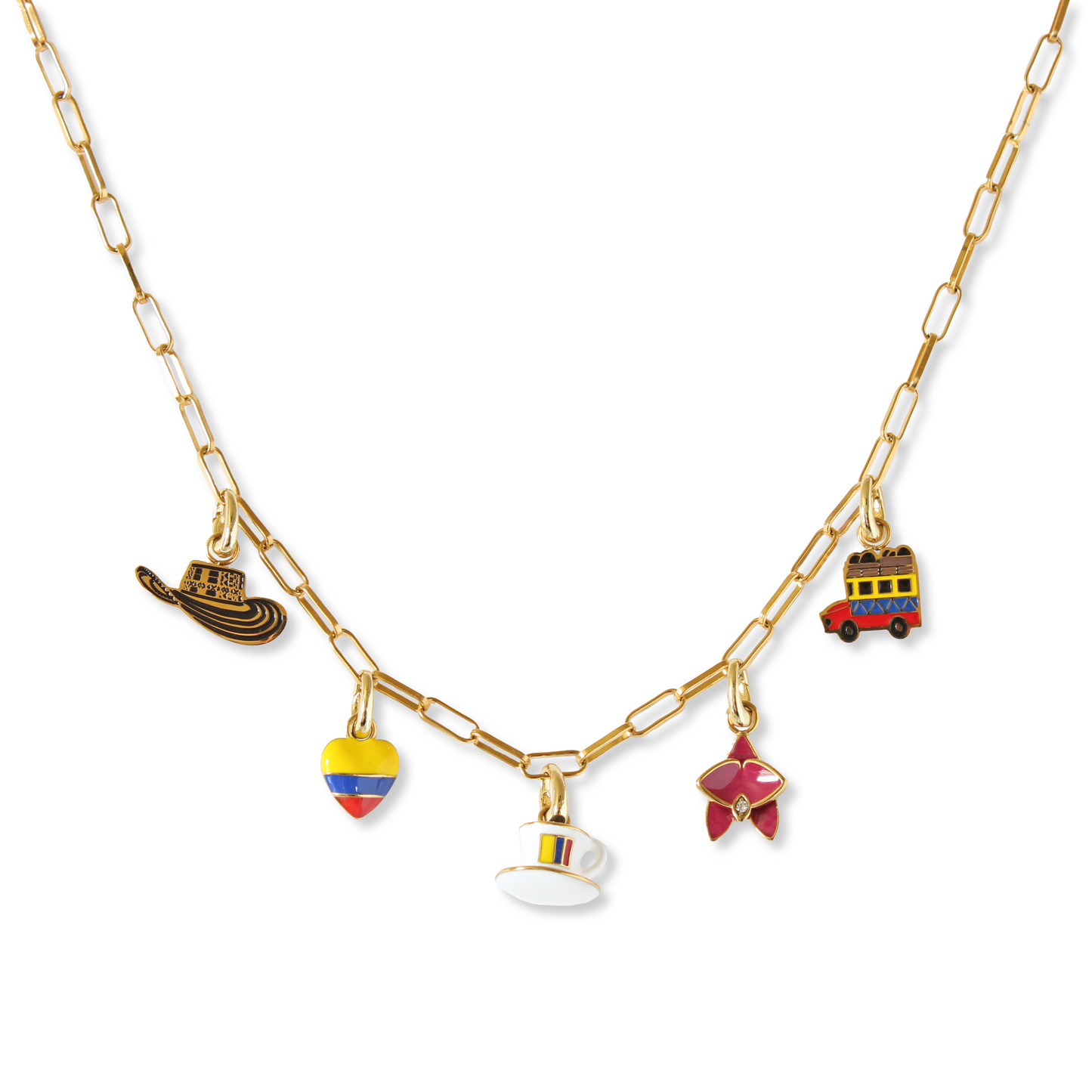 Collar de dijes Colombianos