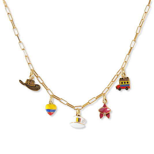 Collar de dijes Colombianos