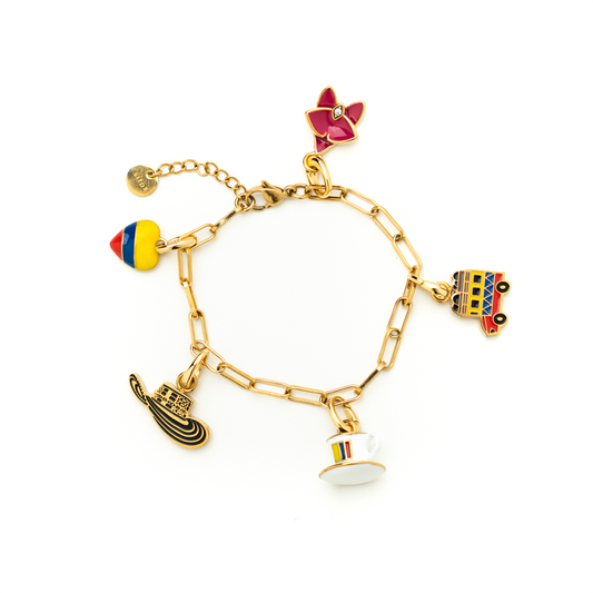 Pulsera de dijes Colombianos